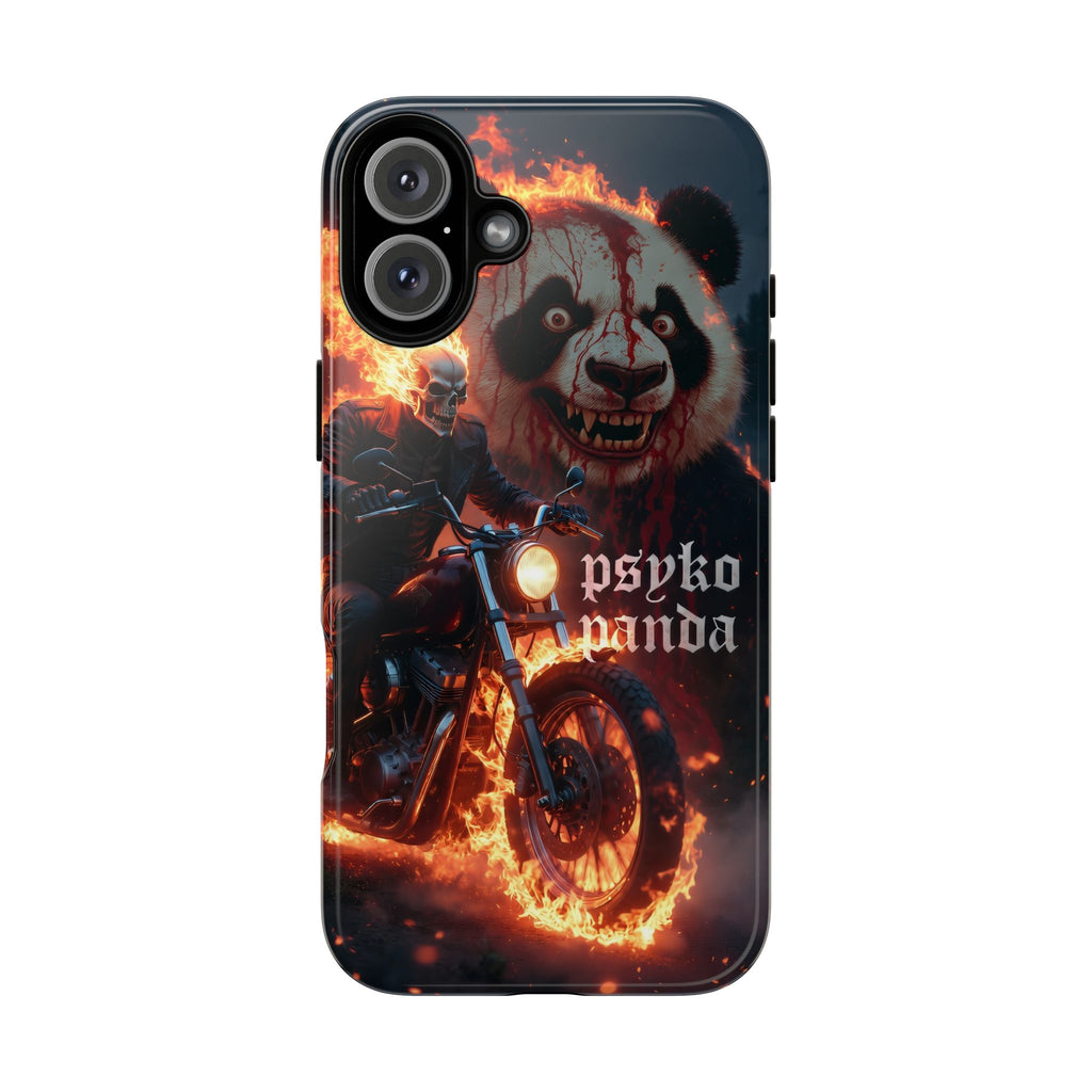 Psyko Panda Flaming Motorcycle Phone Case