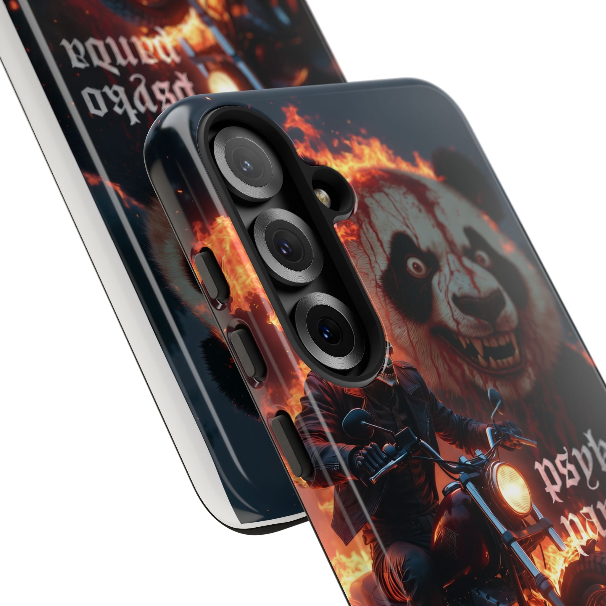 Psyko Panda Flaming Motorcycle Phone Case