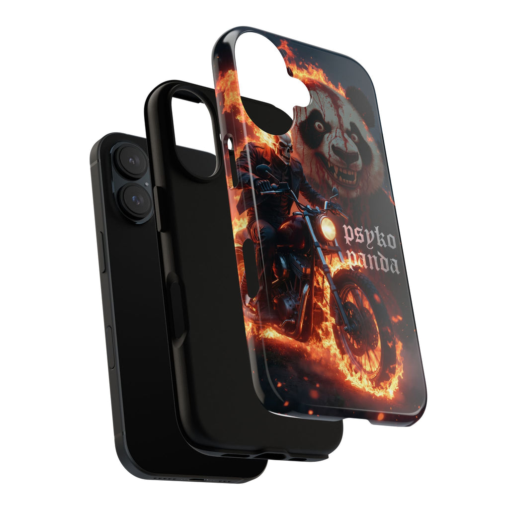 Psyko Panda Flaming Motorcycle Phone Case