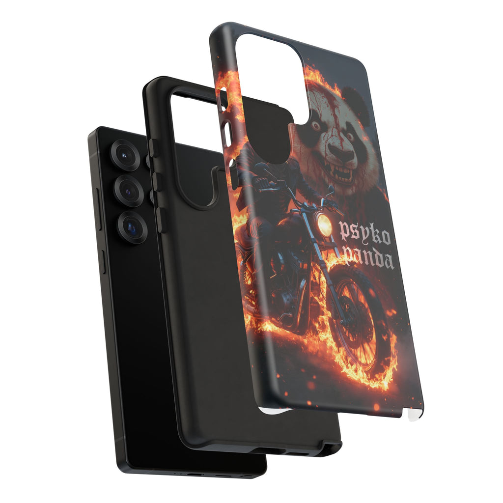 Psyko Panda Flaming Motorcycle Phone Case