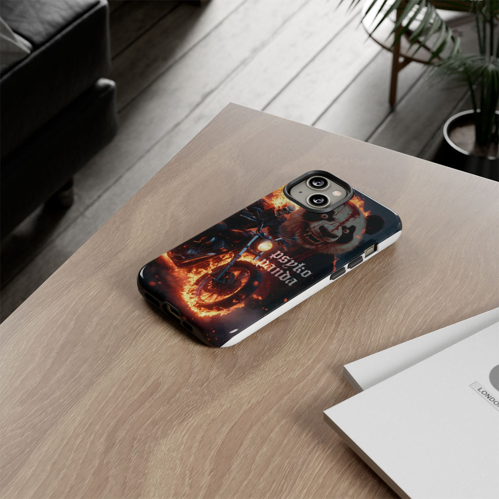 Psyko Panda Flaming Motorcycle Phone Case