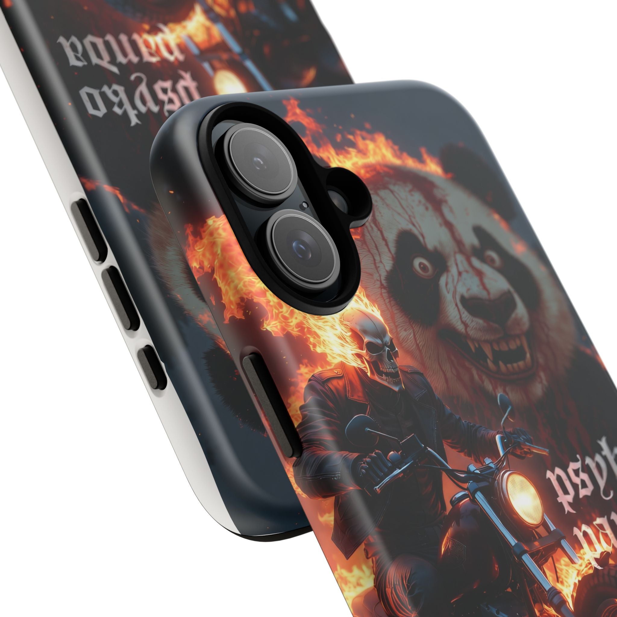 Psyko Panda Flaming Motorcycle Phone Case