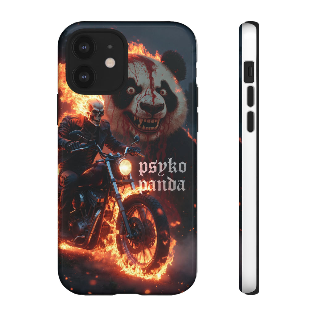 Psyko Panda Flaming Motorcycle Phone Case