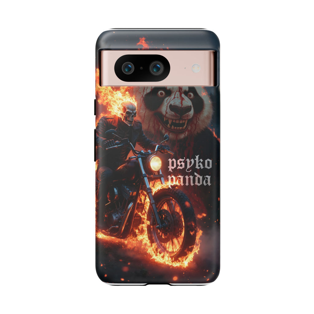 Psyko Panda Flaming Motorcycle Phone Case