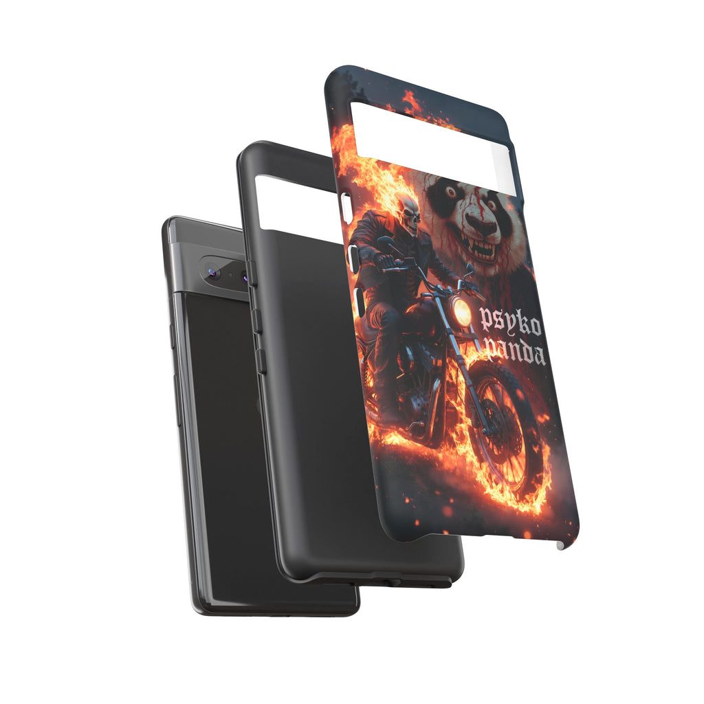 Psyko Panda Flaming Motorcycle Phone Case