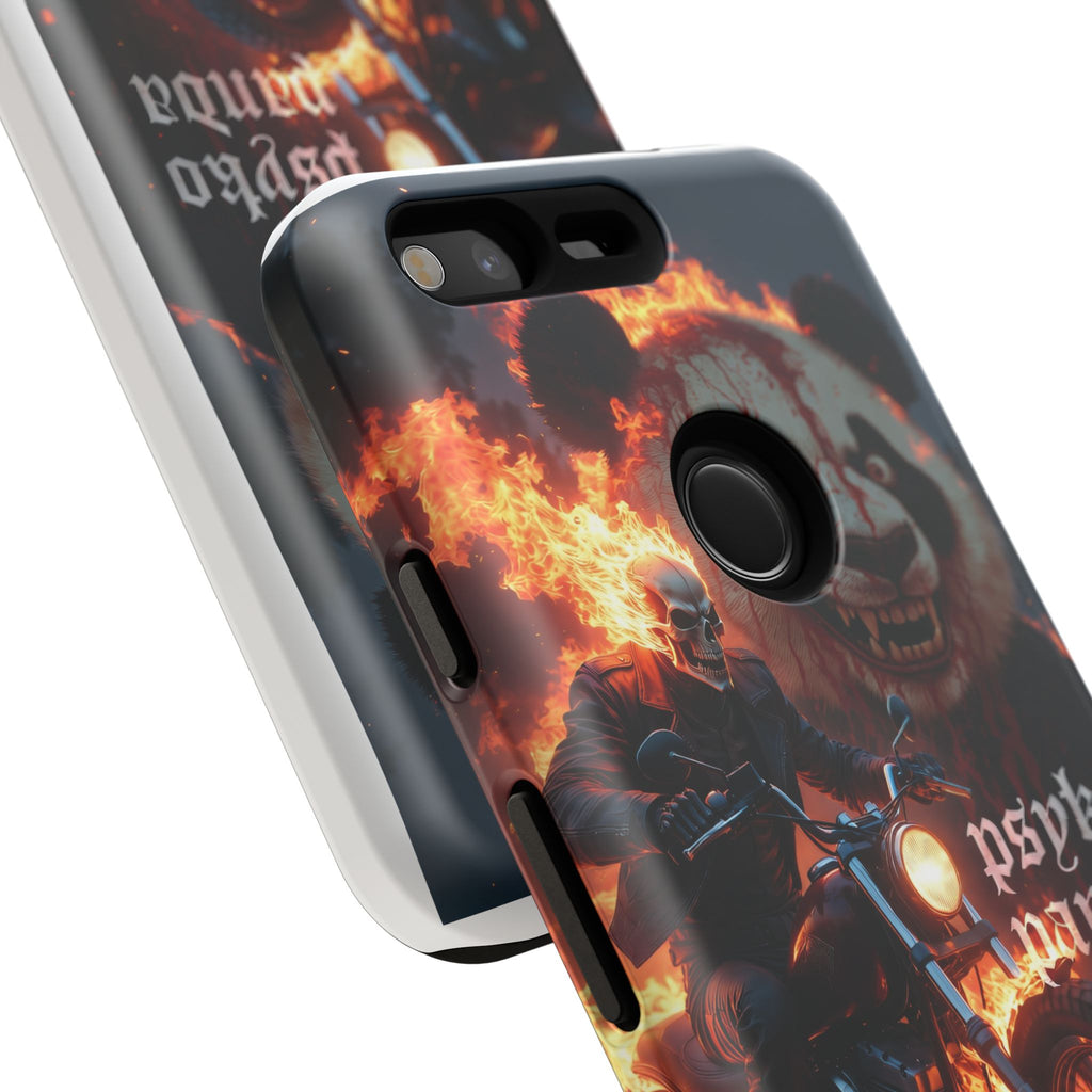 Psyko Panda Flaming Motorcycle Phone Case
