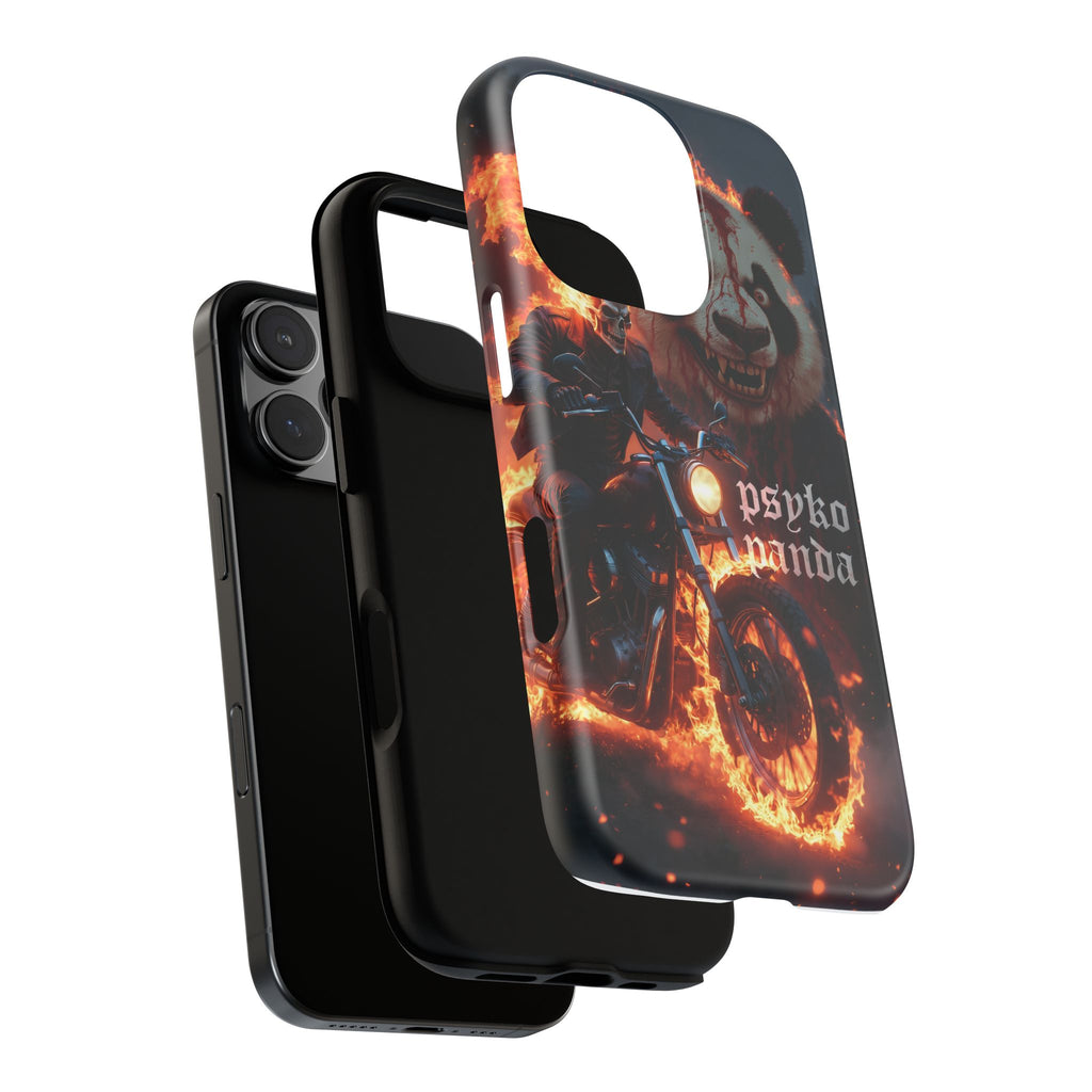 Psyko Panda Flaming Motorcycle Phone Case