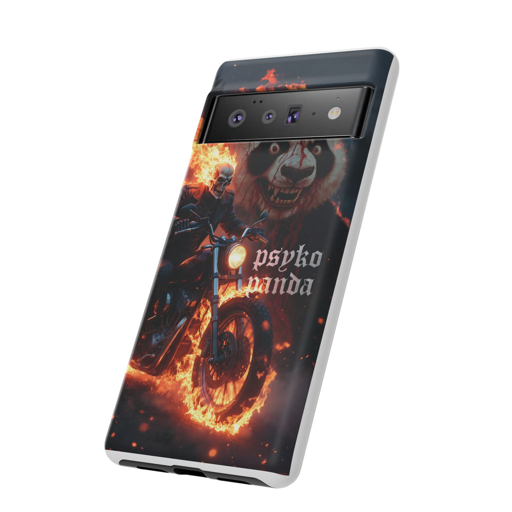 Psyko Panda Flaming Motorcycle Phone Case