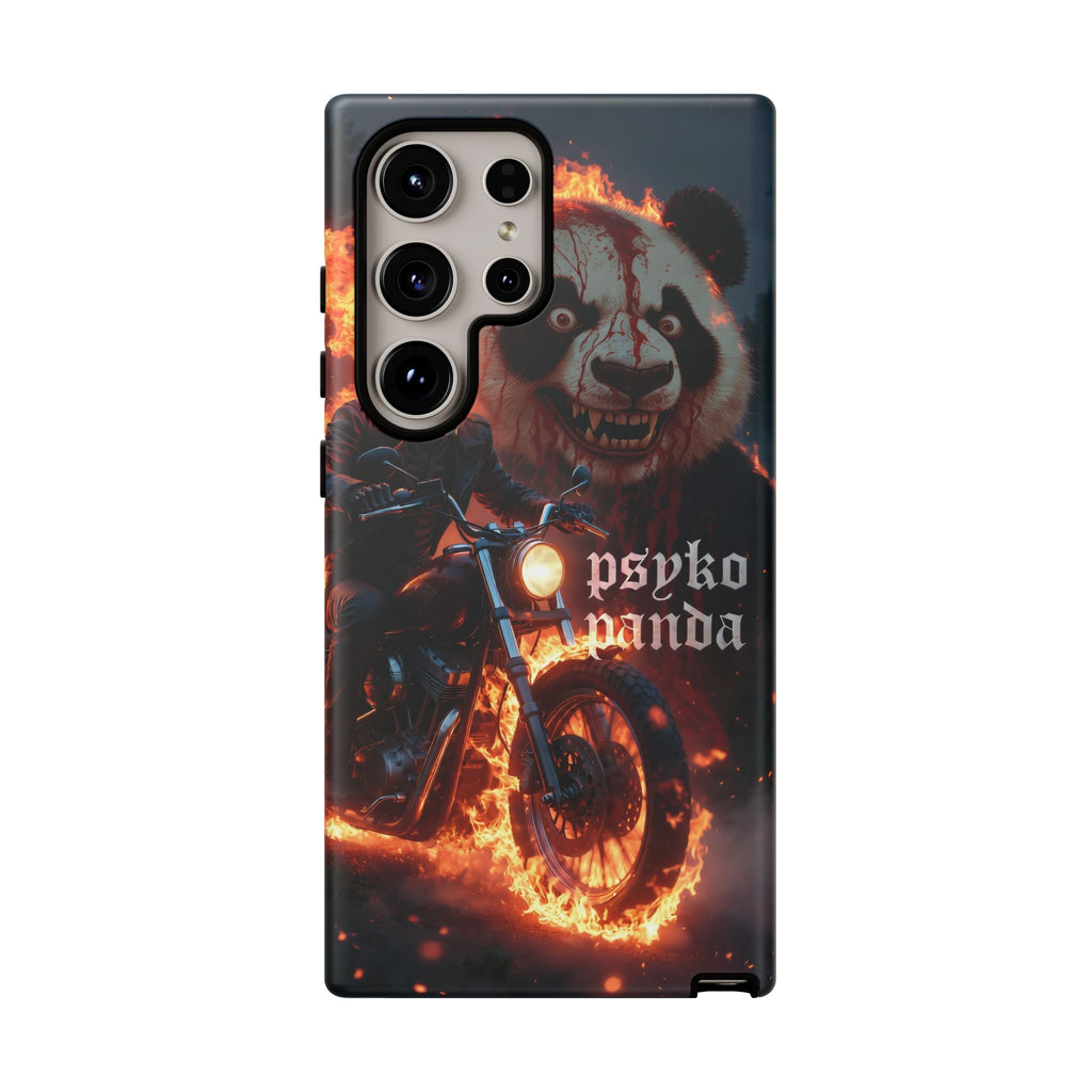 Psyko Panda Flaming Motorcycle Phone Case