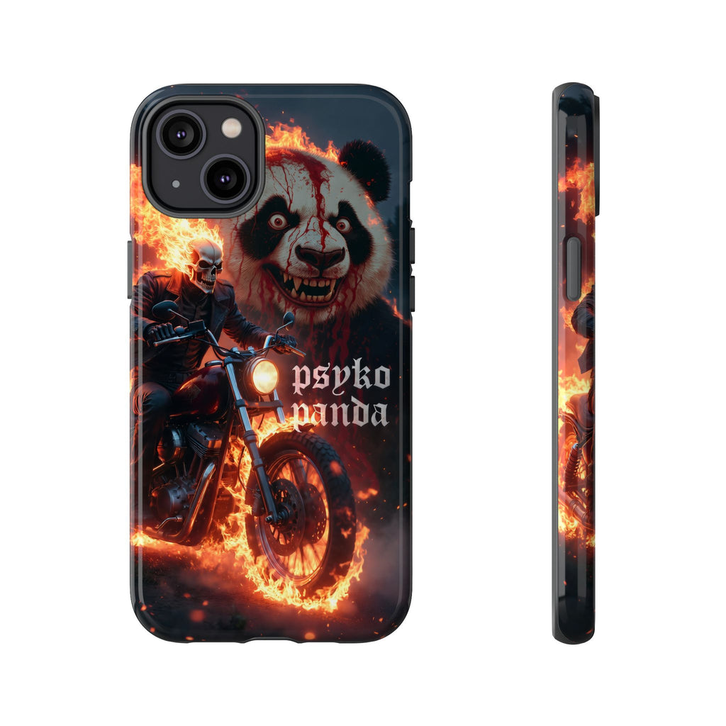 Psyko Panda Flaming Motorcycle Phone Case