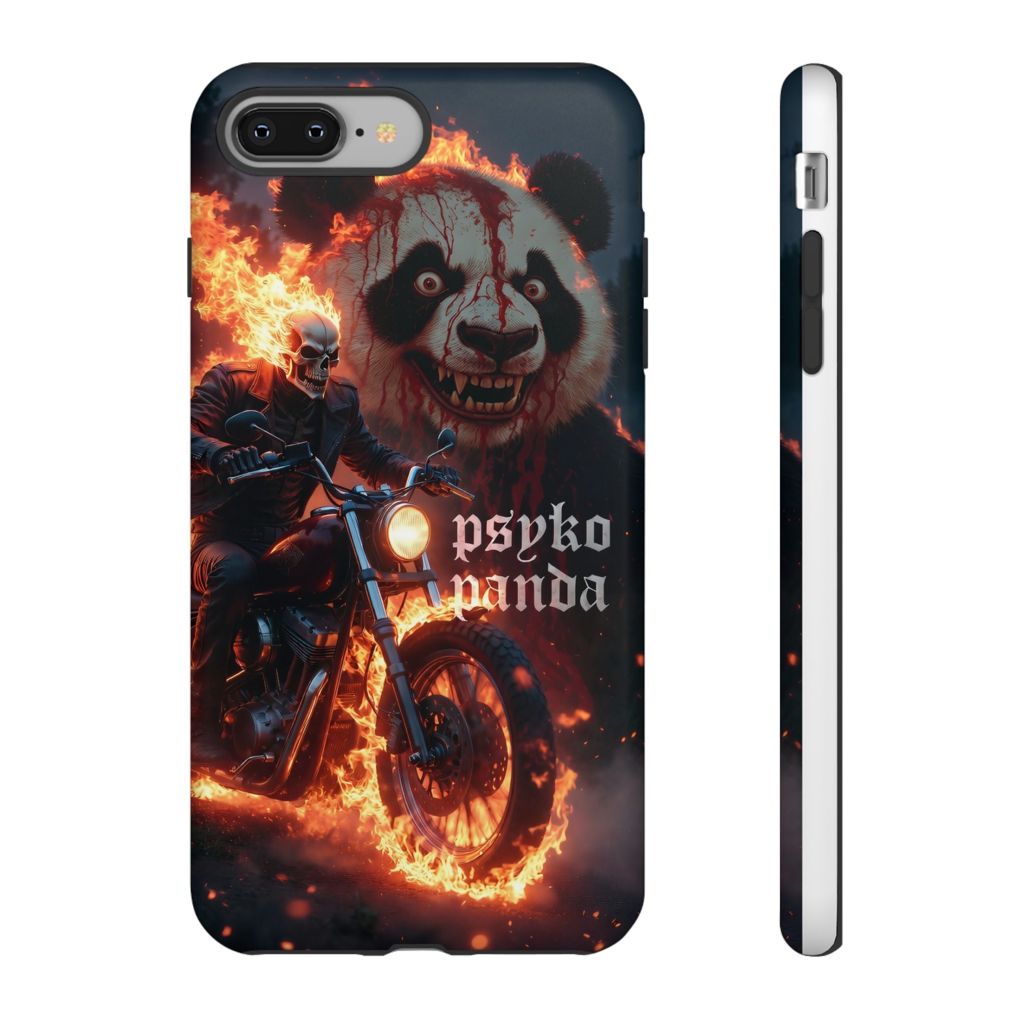 Psyko Panda Flaming Motorcycle Phone Case