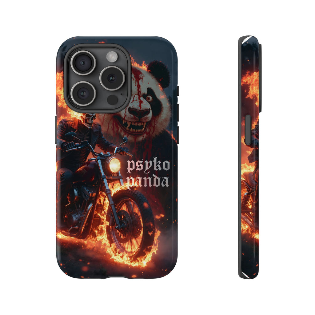 Psyko Panda Flaming Motorcycle Phone Case