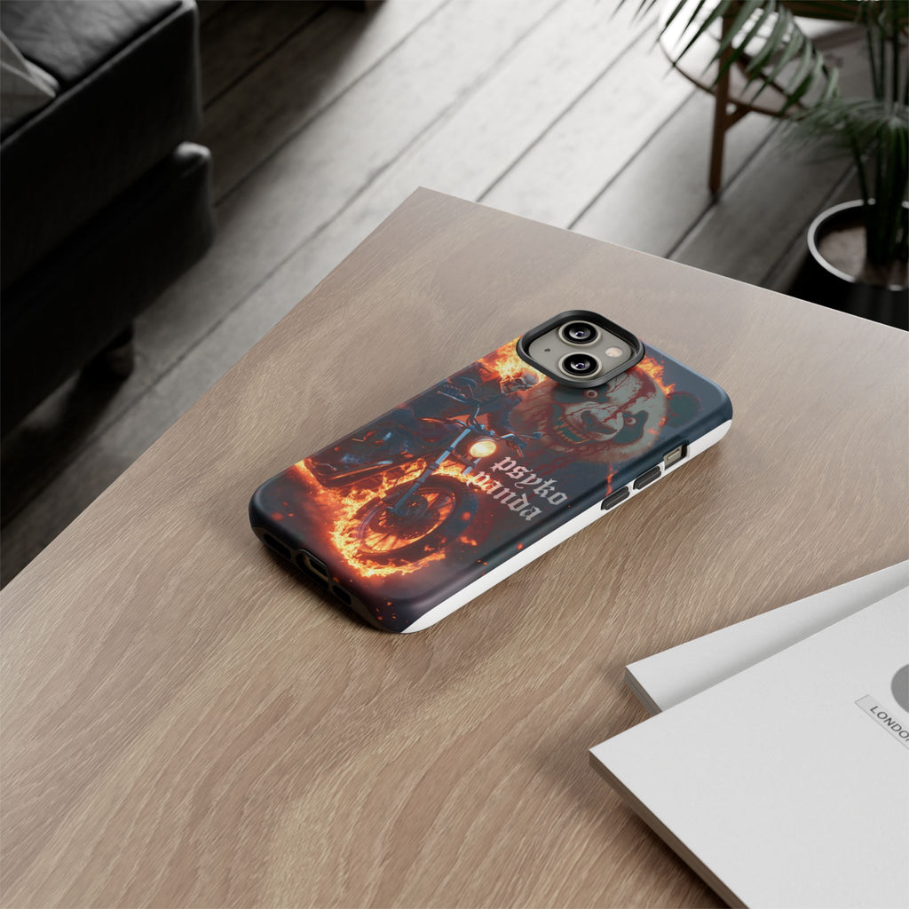 Psyko Panda Flaming Motorcycle Phone Case