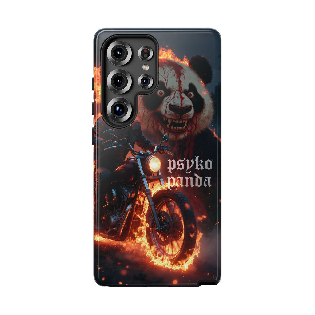 Psyko Panda Flaming Motorcycle Phone Case
