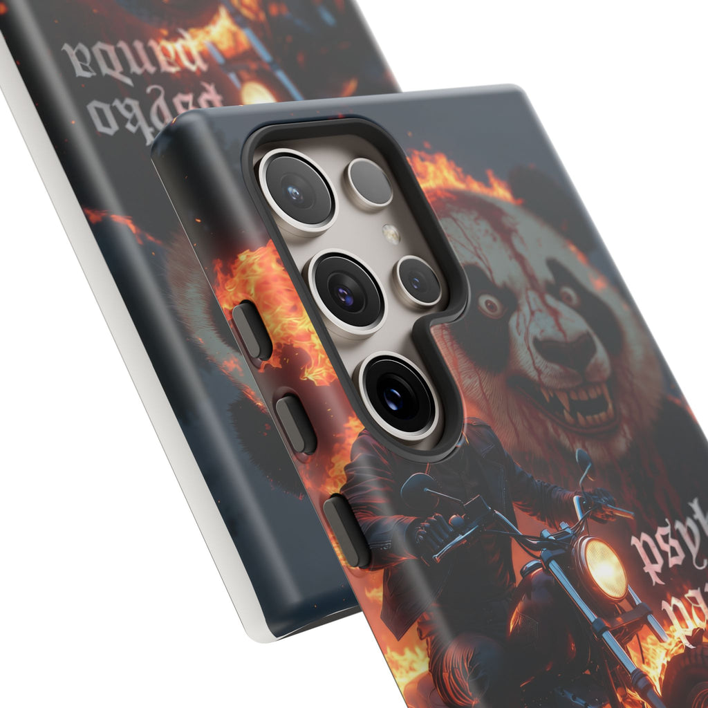 Psyko Panda Flaming Motorcycle Phone Case