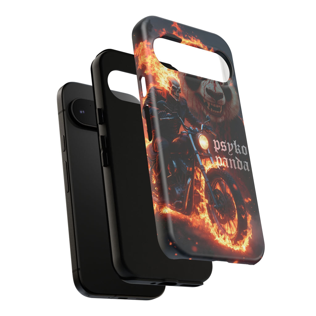 Psyko Panda Flaming Motorcycle Phone Case