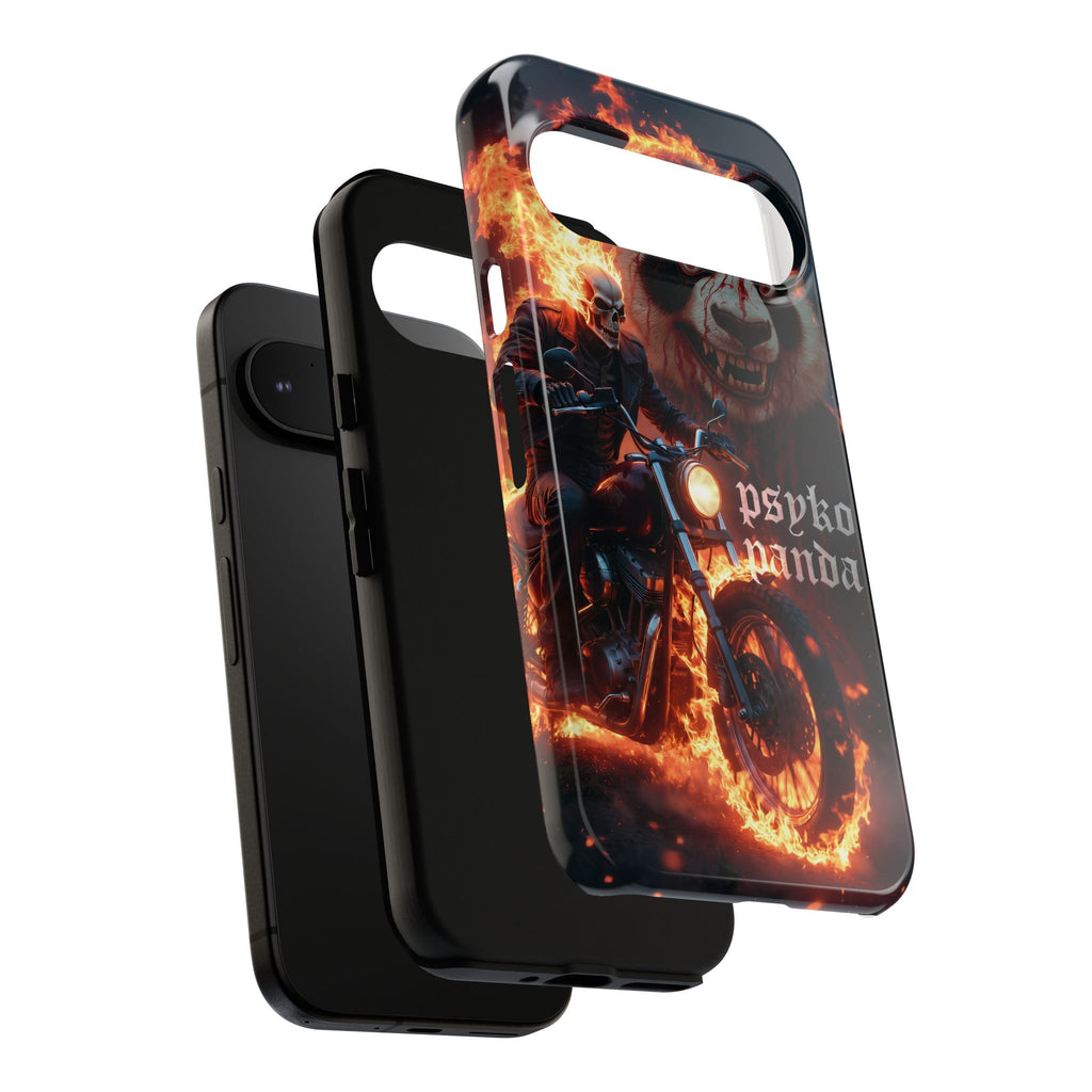 Psyko Panda Flaming Motorcycle Phone Case