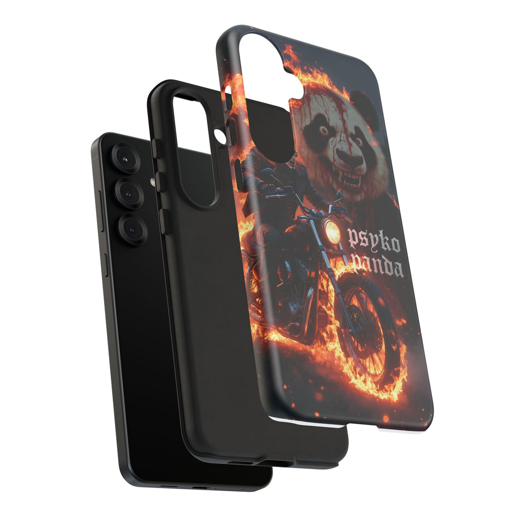Psyko Panda Flaming Motorcycle Phone Case