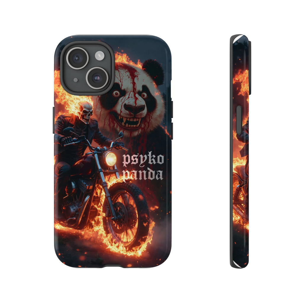 Psyko Panda Flaming Motorcycle Phone Case