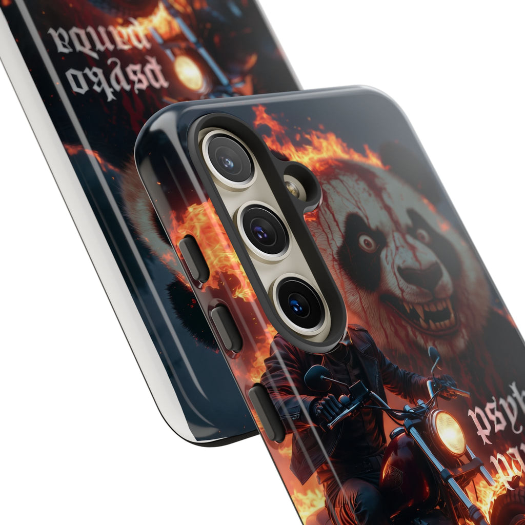 Psyko Panda Flaming Motorcycle Phone Case
