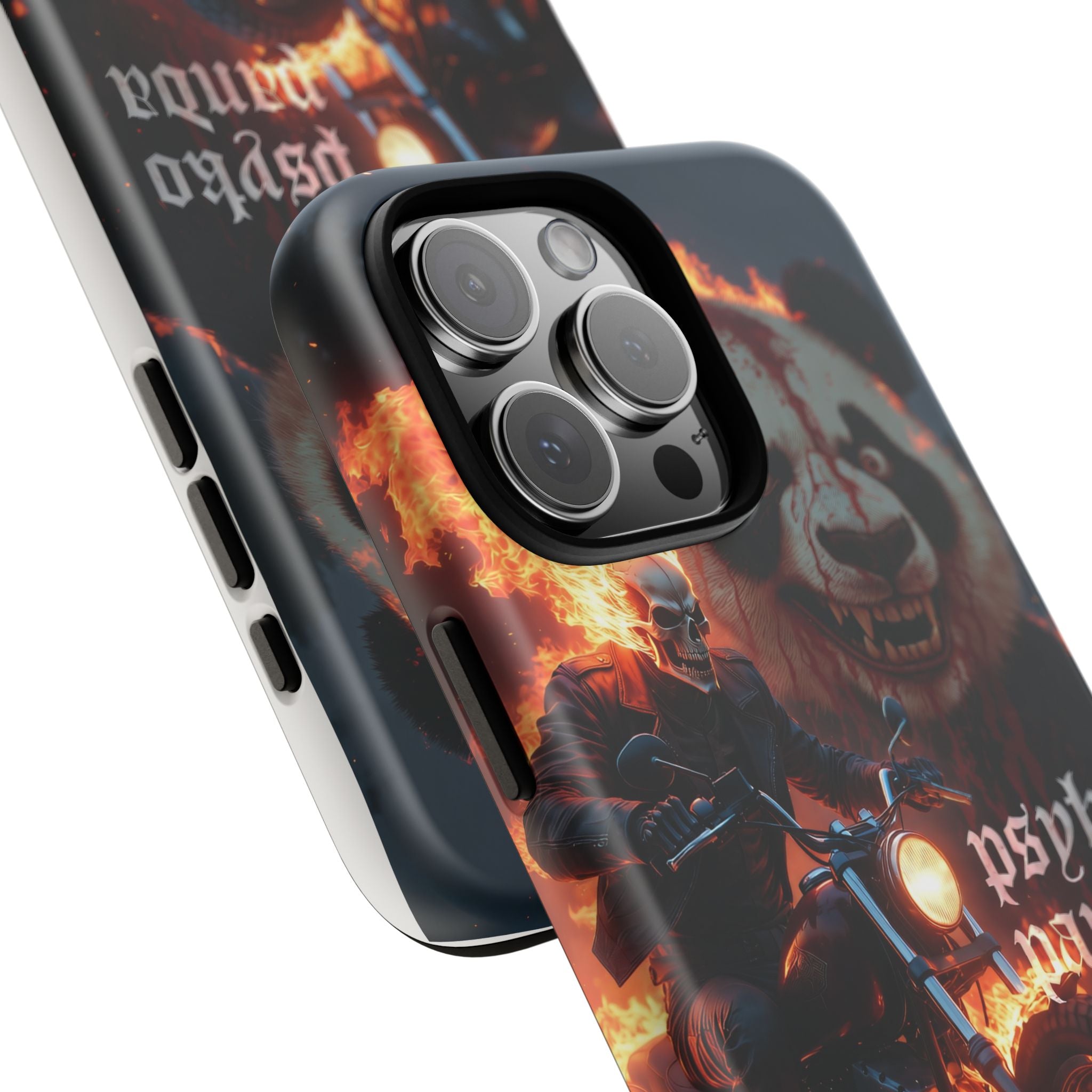 Psyko Panda Flaming Motorcycle Phone Case