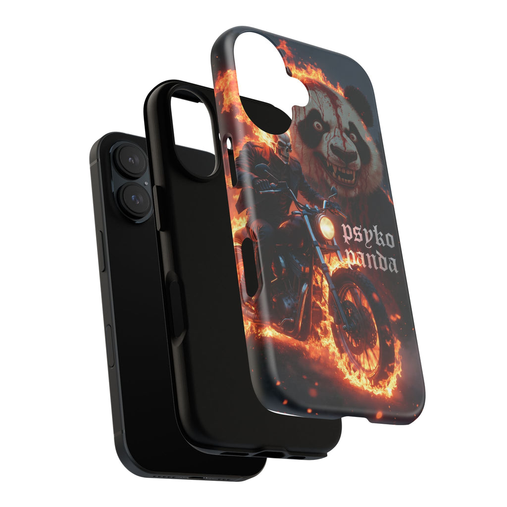 Psyko Panda Flaming Motorcycle Phone Case