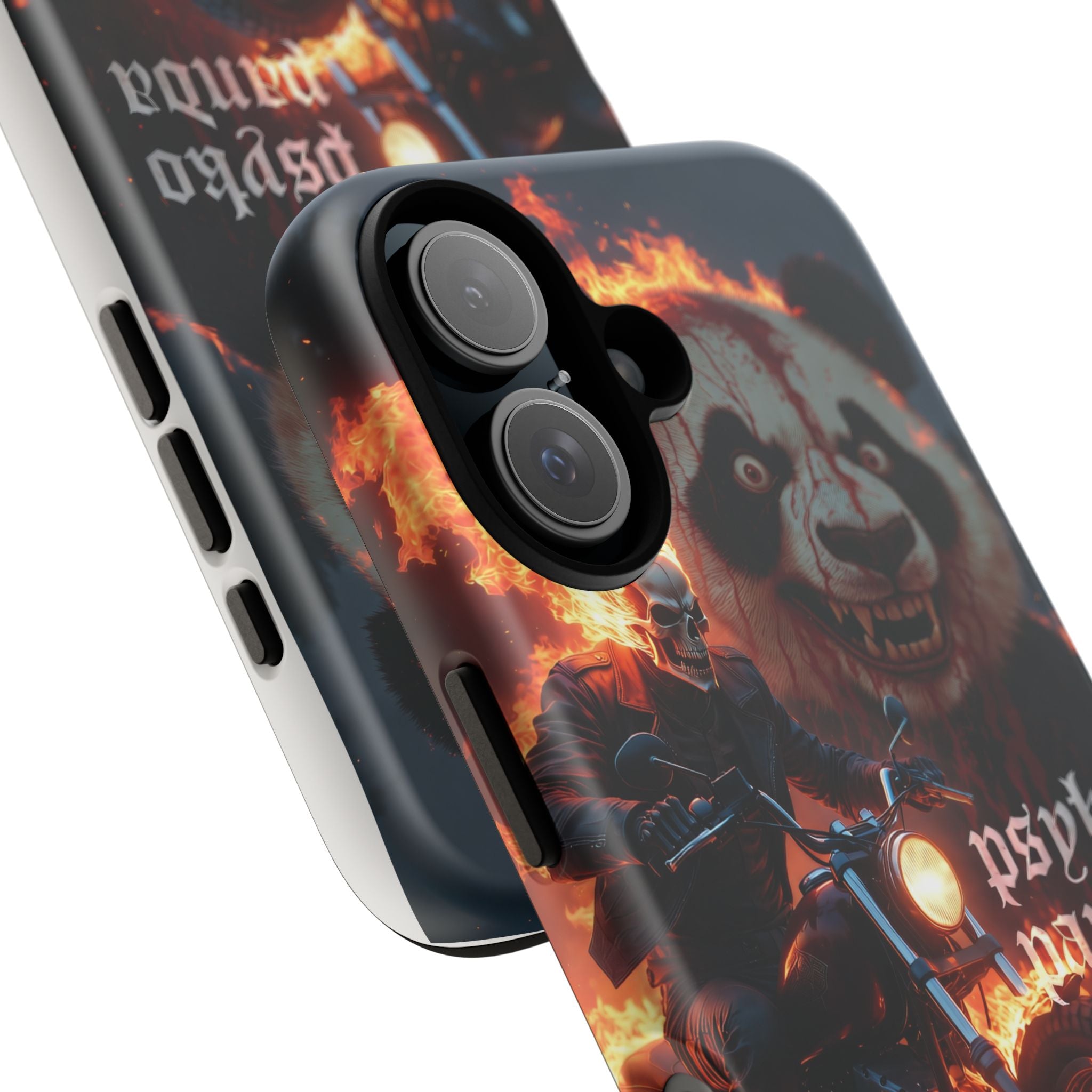 Psyko Panda Flaming Motorcycle Phone Case