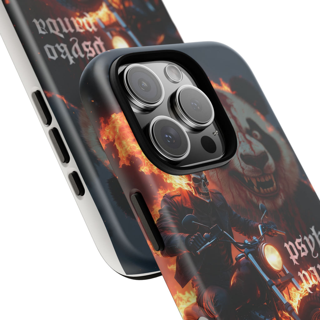 Psyko Panda Flaming Motorcycle Phone Case