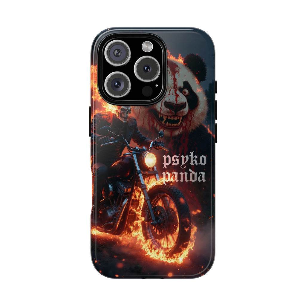 Psyko Panda Flaming Motorcycle Phone Case