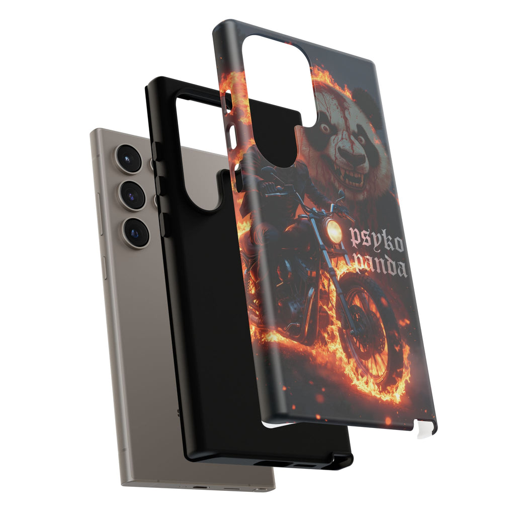 Psyko Panda Flaming Motorcycle Phone Case