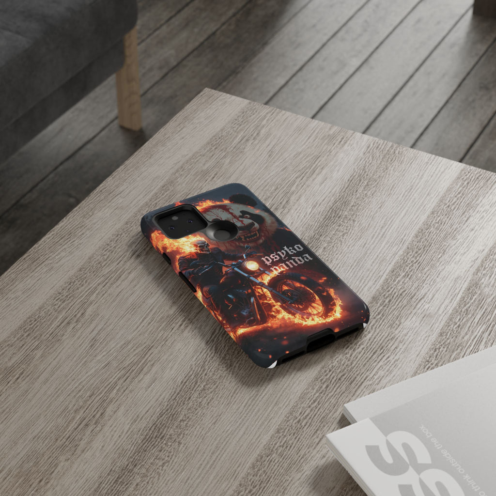 Psyko Panda Flaming Motorcycle Phone Case