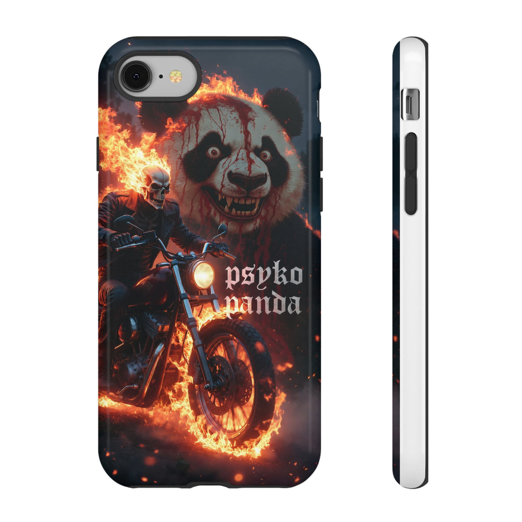 Psyko Panda Flaming Motorcycle Phone Case