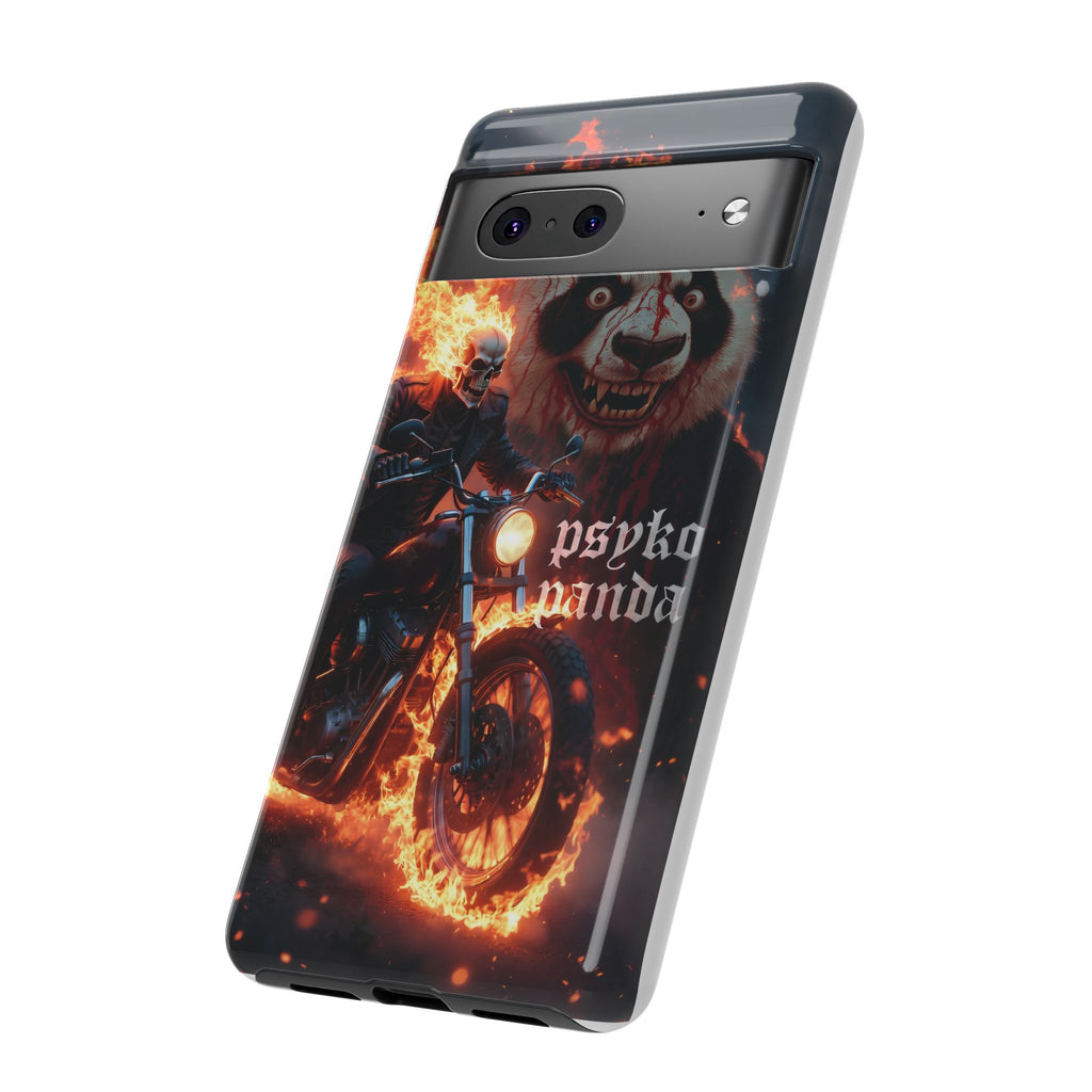 Psyko Panda Flaming Motorcycle Phone Case