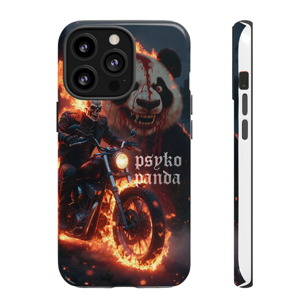 Psyko Panda Flaming Motorcycle Phone Case