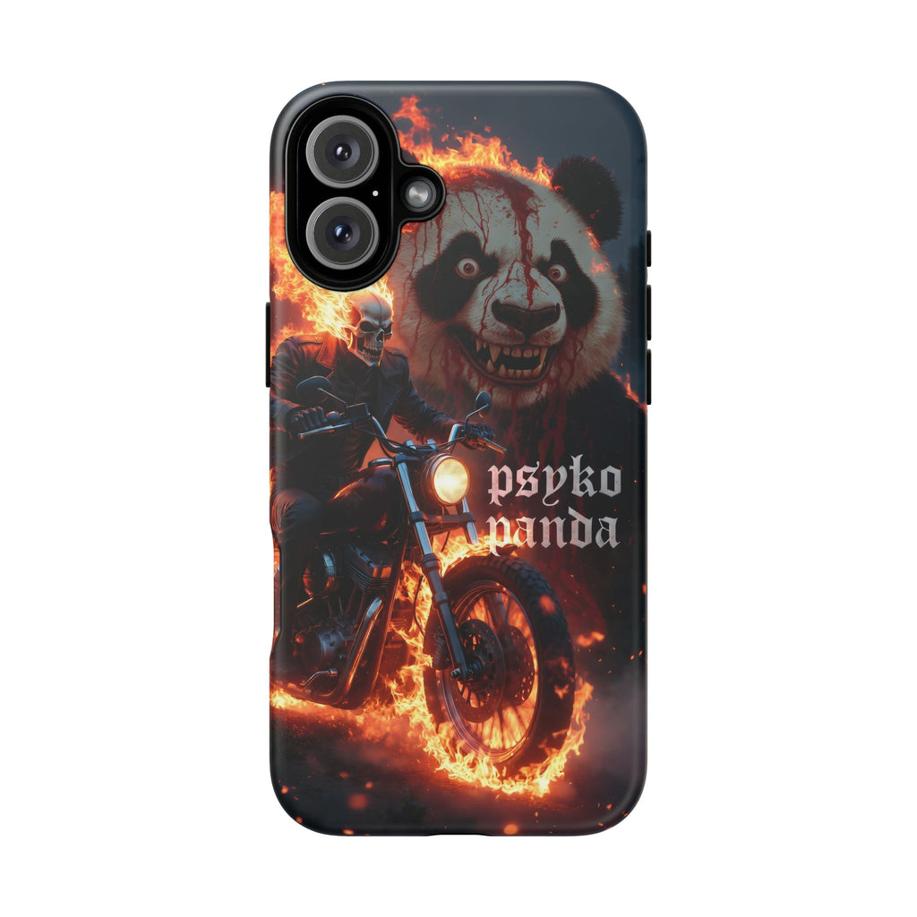 Psyko Panda Flaming Motorcycle Phone Case