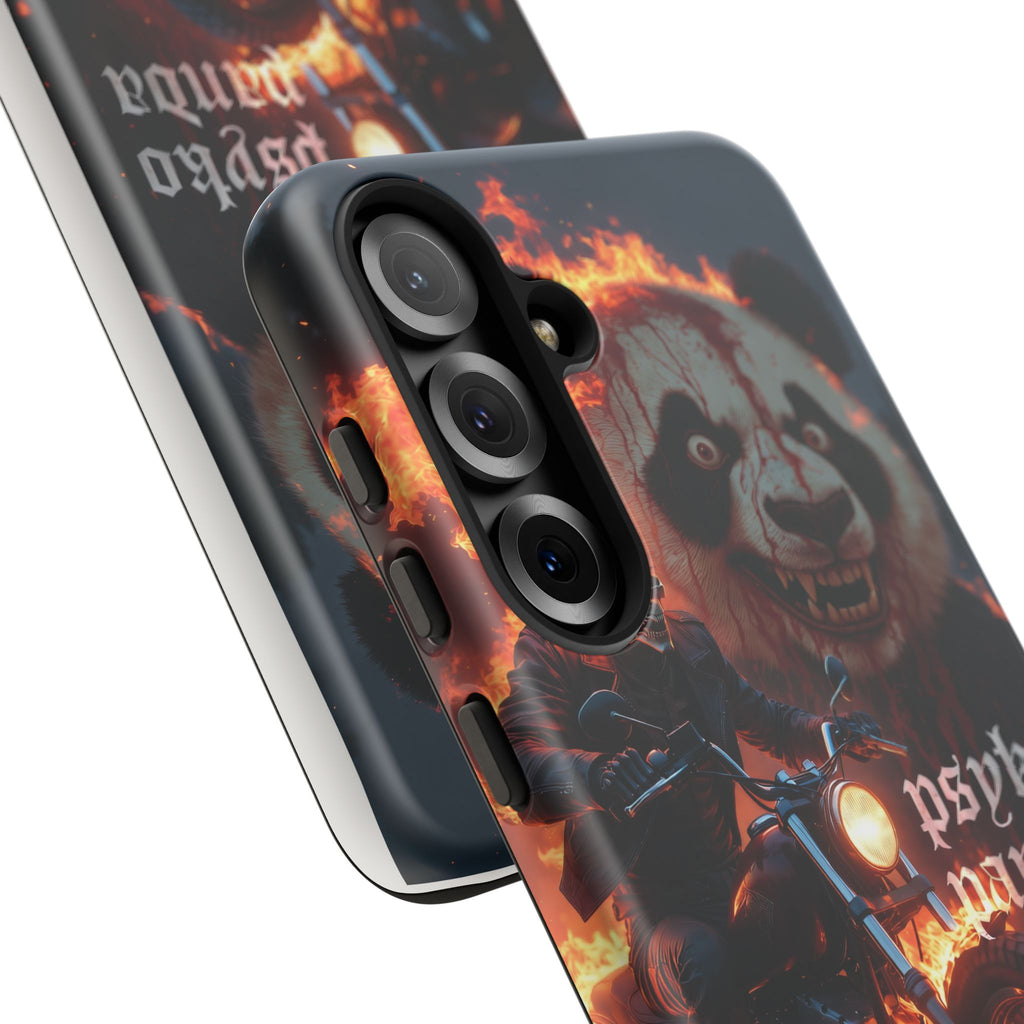 Psyko Panda Flaming Motorcycle Phone Case
