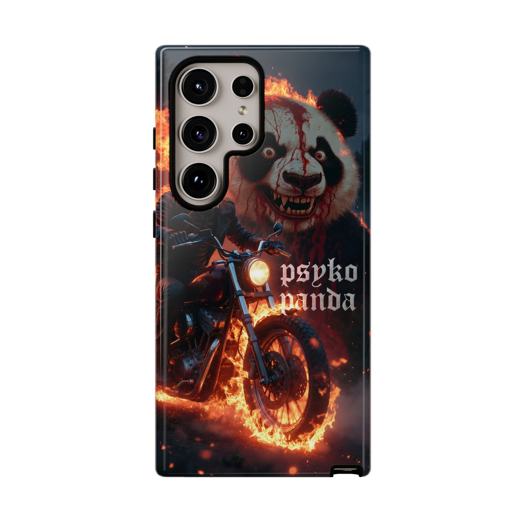 Psyko Panda Flaming Motorcycle Phone Case