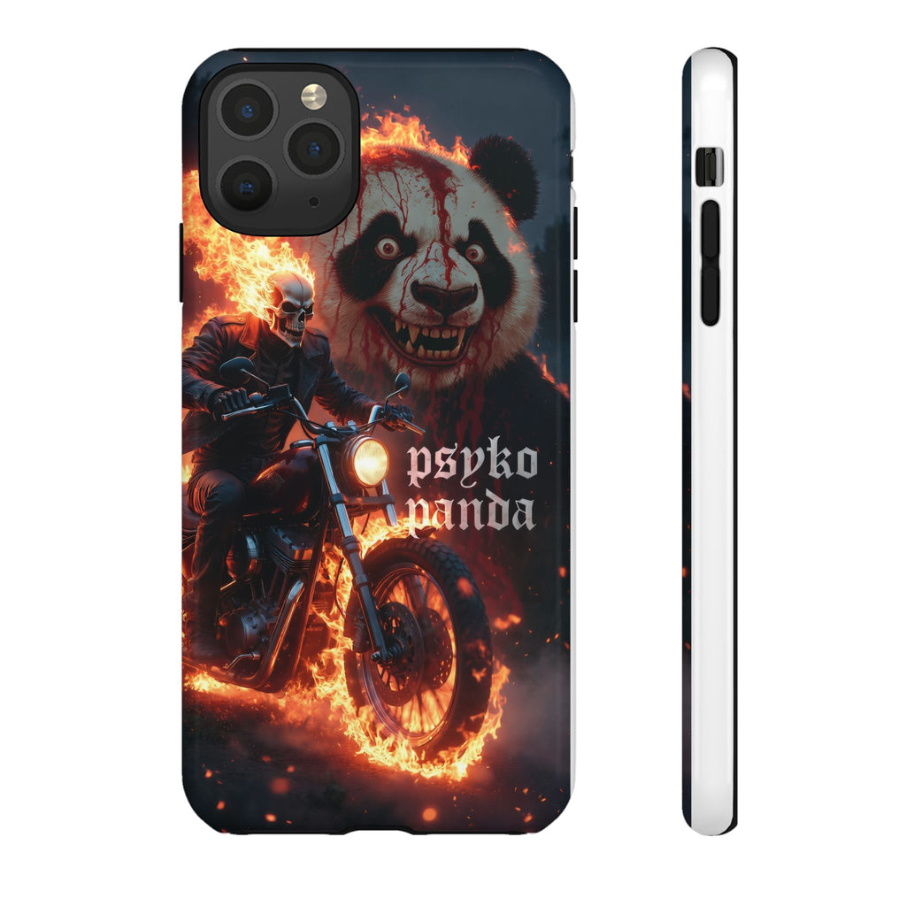Psyko Panda Flaming Motorcycle Phone Case
